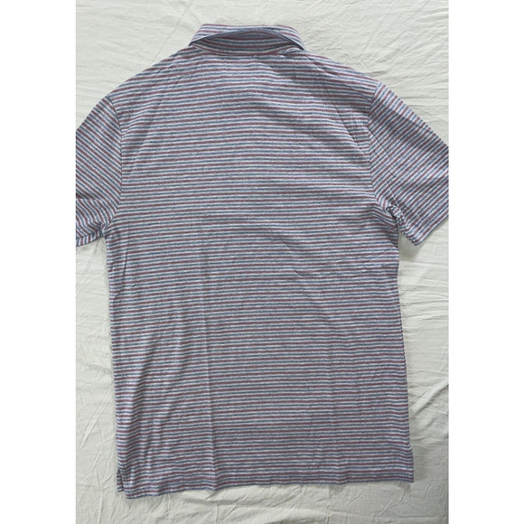 Faherty Men's Movement Short Sleeve Polo Shirt in Sundown Stripe. Size S, EUC!! - Picture 6 of 7